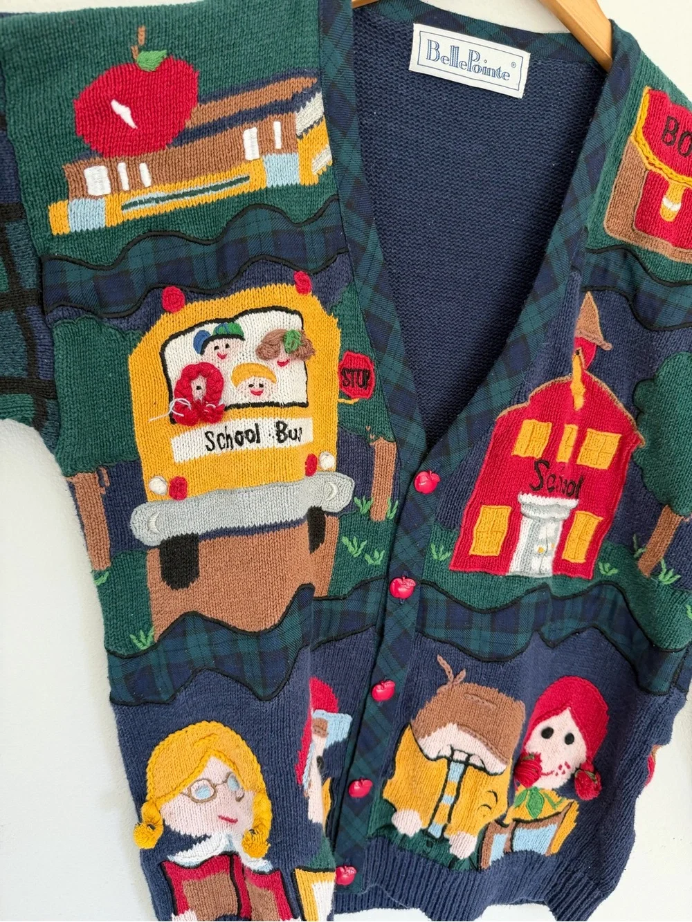 Vintage BellePointe School Themed Cardigan